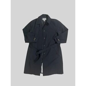 Vintage LL Bean Long Trench Coat Women's L Gore-Tex  Raincoat Black
